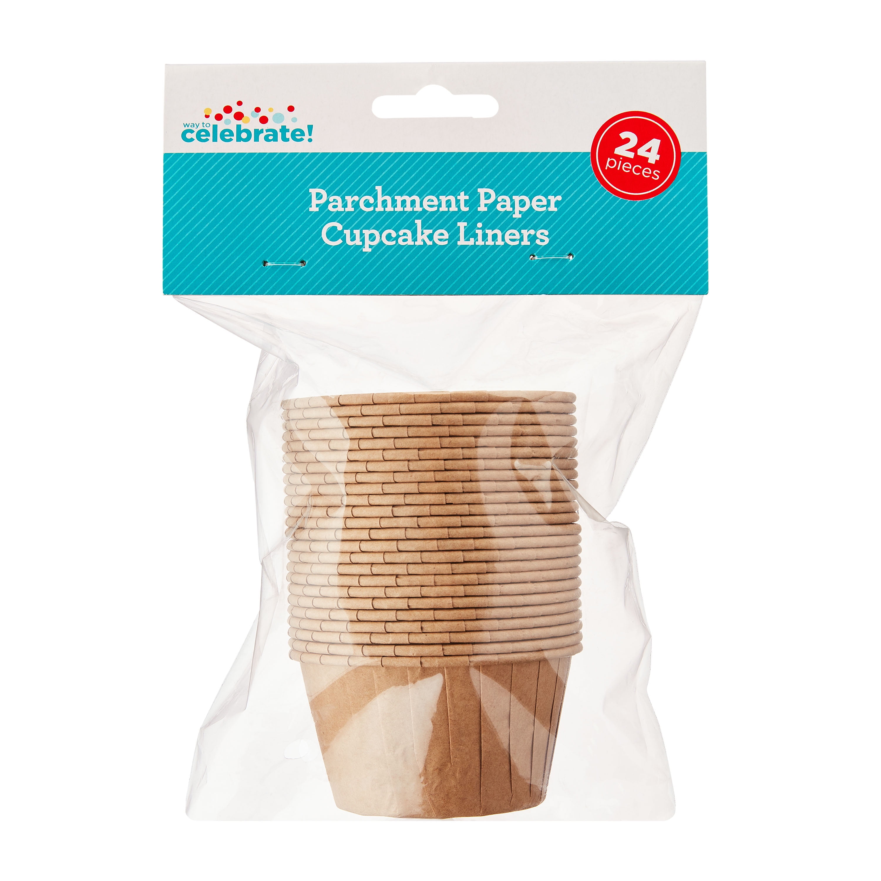 (4 pack) 24 Count, Brown, Parchment Paper Cupcake Liners, by Way To Celebrate