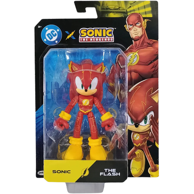 Figura DC X Sonic The Hedgehog - Sonic como Flash - 12 cm
