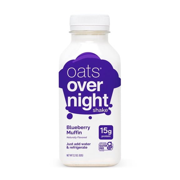 Oats Overnight Blueberry Muffin Protein Overnight Oatmeal Shake, 2.2 oz, 1 Count