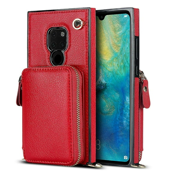 Funda tipo cartera para Huawei Mate 20 con tarjetero y correa para el hombro para mujer