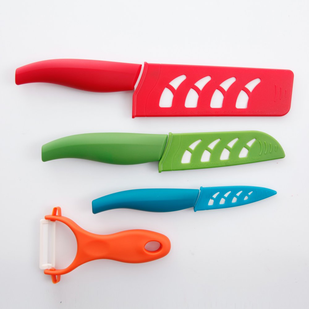 Gibson Elite Mullins Ceramic Knife Set (7 Pieces), Assorted Colors