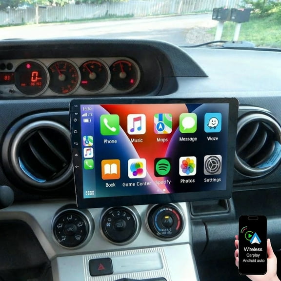 Eforcase Car Radio Stereo for Scion XB 2008-2015 with Wireless Carplay Android Auto, 9 Inch Android 15 GPS Navi Head Unit WiFi Bluetooth SWC Split Screen FM/RDS Car Player, 2 64G