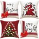 thumbnail image 1 of Decoración de vacaciones felices de Navidad con fundas de almohada, decoración del sofá de fundas de almohada de la granja de invierno con lino(B)(4 piezas), 1 of 5