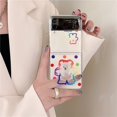 thumbnail image 1 of Fundas de teléfono con dibujos animados de Corea para Samsung Galaxy Z Flip 4 3 5G, soporte de pulsera bonito, funda dura transparente de PC para Samsung Z Flip 1 2 Fivean unisex, 1 of 2