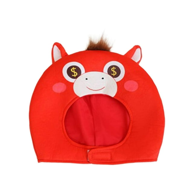 Esquirla Funny Plush Hat Birthday Holiday Masquerade Photo Props Warm Events Headgear Red