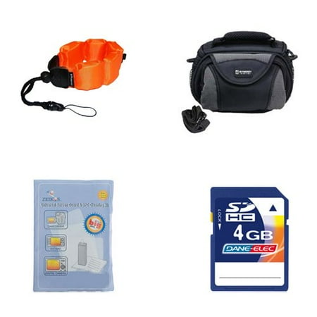 Coleman Memory - Coleman CVW16HD Camcorder Accessory Kit includes: KSD4GB Memory Card, ZE-FS10-OR Underwater Accessories, SDC-26 Case, ZELCKSG Care & Cleaning