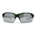 thumbnail image 3 of Mens Xloop Hunters Camo Half Rim Plastic Sunglasses Green Yellow Silver Mirror, 3 of 4
