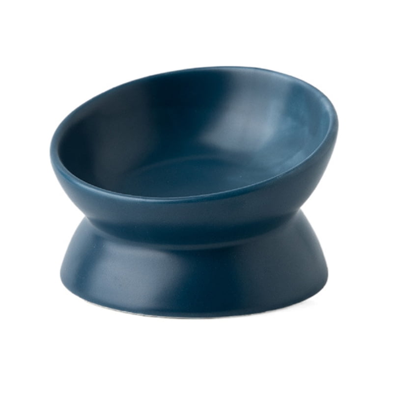Yiran Ceramic Cat & Dog Bowl, Blue