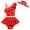 B, variant on Girls Red Polka Dots Swimsuit Bathing Suits Girl Ruffled Tankini Bikini Two Piece Swimwear Beachwear