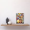 thumbnail image 2 of Glazed Ceramic Pot Vases Folk Art Artwork Framed Wall Art Print A4, 2 of 4
