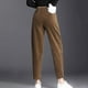 thumbnail image 5 of Pantalones mujer Bolsillos Pantalones holgados Pantalones casuales Pierna recta sólida Marrón Zulema pantalones casuales altos, 5 of 8