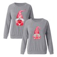 thumbnail image 4 of Gibobby Sudadera sin capucha y ocio Sudadera con capucha de estilo informal y deportivo para pareja con estampado de animados del día de San Valentín para amantes (para mujeres)(Gris, M), 4 of 5