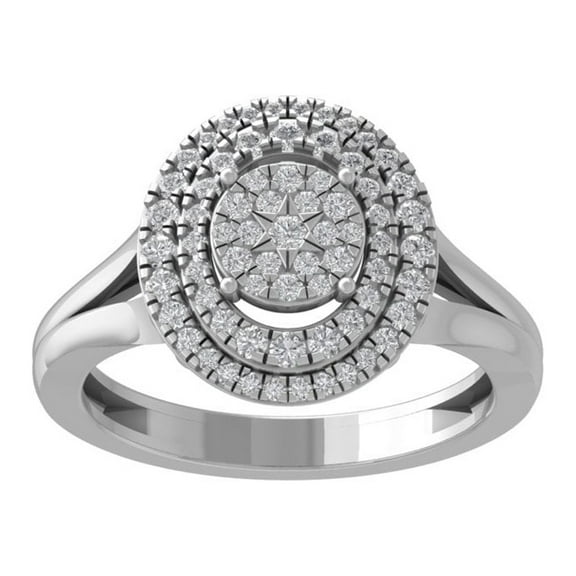 ARAIYA FINE JEWELRY Sterling Silver Lab Grown Diamond Wedding Band Ring (1/2 cttw, D-F Color, VS Clarity) Size 8.5