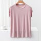 thumbnail image 1 of Karight Womens Cotton T Shirts Soft Comfy Round Neck Cap Sleeve Shirts Summer Casual Loose Fit Lounge Tops Plain Basic Tees, 1 of 9