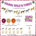 thumbnail image 2 of Young Wild and Three Decorations Girl Safari - Jungle Theme 3rd Birthday Decorations, Include Young Wild and Three Banner Animal Garland Jungle Animals Cake Toppers Pink Cheetah Balloons, 2 of 2