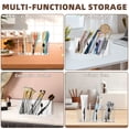 thumbnail image 6 of LZLINGMEI 1PC Acrylic Cutlery Storage Organizer,Silverware Caddy Countertop Knife Spoon and Fork Holder Kitchen,3 Section Tableware Storage Box for Cabinet Dining Room(Clear), 6 of 7