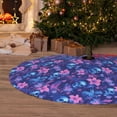 thumbnail image 6 of Rateoe Blue Skull Leaf Print Christmas Tree Skirt 48" for Xmas Holiday New Year Party Circle Tree Mat Ornaments Decoration, 6 of 7