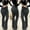 Black, variant on Womens Pants Clearance Women Solid Color Solid Flared High Jeans Flares Ankle Fashion Pants Trouser