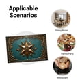 thumbnail image 5 of Joocar Ornate Bronze Star Design Teal Table Mats Set Of 4 For Home Kitchen Table Decor 12x18 inch, 5 of 5