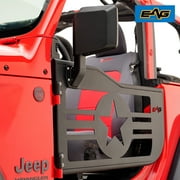 EAG Military Tubular Door with Reflection Mirror Fit for 2018 2020 Wrangler JL 2 Door