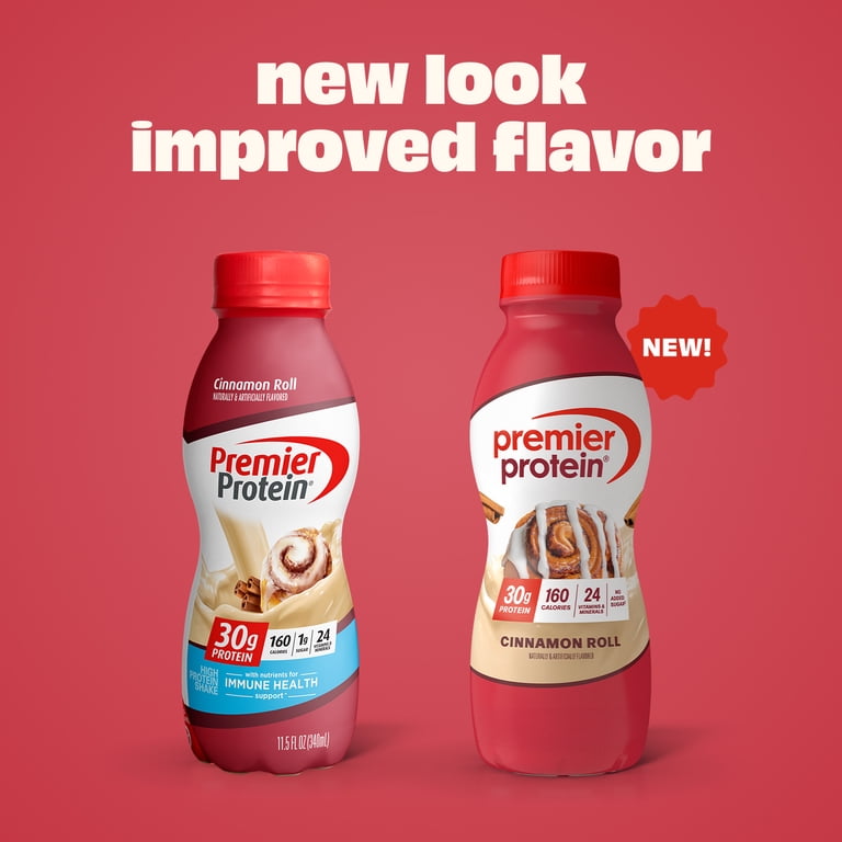 Premier Protein 30g Protein Shake, Cinnamon Roll, 11.5 fl oz / 12 Pack Premier Protein 30g Protein Shake, Cinnamon Roll, 11.5 fl oz / 12 Pack