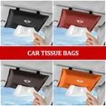thumbnail image 2 of Caja de pañuelos de cuero Nappa para el parasol del coche, bolsa de almacenamiento para Mini Cooper JCW John Cooper Works F54 F55 F56 F60 R50 R52 R56 R57 R60 R61, 2 of 5