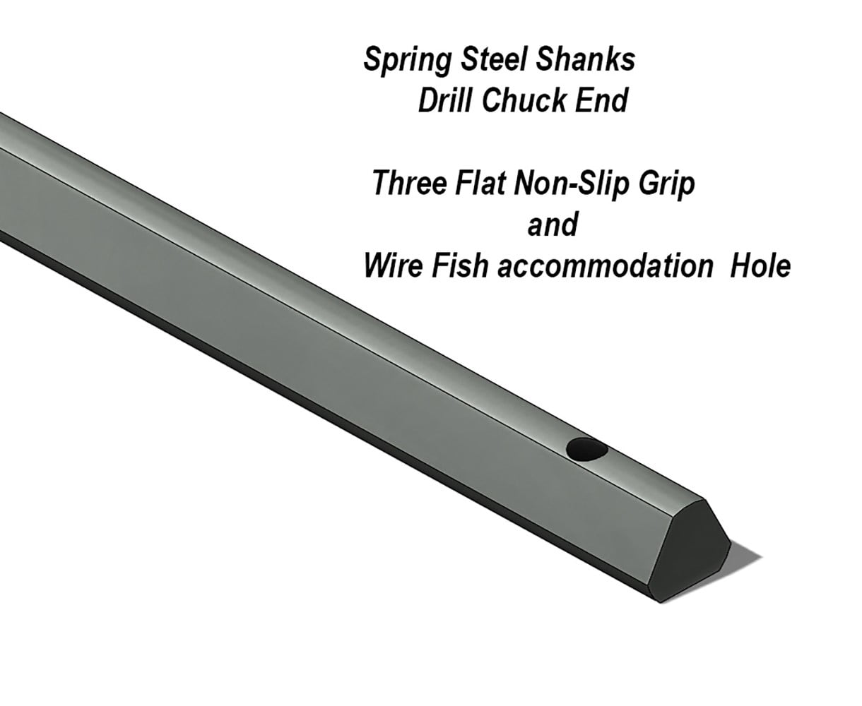 Eagle Tool US EHS25036 Installer Drill Bit, Heavy Duty High Speed, 1/4-Inch by 36-Inch, Made in The USA, Black