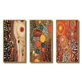 thumbnail image 2 of Designart "Amber Tinged Circular Dot Aboriginal Art V" Transitional Framed Wall Art Set Of 3 - White Abstract Transitional Frame Canvas Set For Living Room Decor, 2 of 6