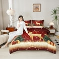thumbnail image 4 of Castle Fairy Teenagers Golden Deer 2pcs Bedding Comforter Set,Festival Xmas Twin Comforter Sets,Sparkling Sequin Breathable Bedding Set,Microfiber Bedroom Decor, 4 of 8