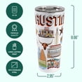 thumbnail image 2 of Greenline Goods 30oz Austin City Insulated Tumblers with Lids & Handle – Stainless Steel Tumblers for Hot & Cold Beverages, Elegant Coffee Tumbler Mug Design – Hot & Cold Coffee Tumbler, 2 of 9
