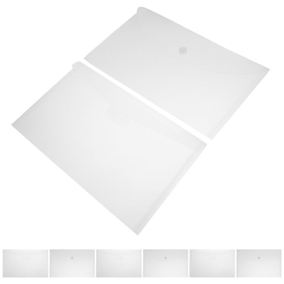 unbranded  8 Pcs Folders for Documents Legal Hanging File Reusable Bags Clear Office
