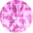 thumbnail image 1 of Ahgly Company Indoor Round Abstract Pink Modern Area Rugs, 5' Round, 1 of 4