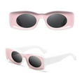 thumbnail image 4 of Rectangular Retro Sunglasses Women Men Polygonal Narrow Fashion Cute Eyewear, 4 of 4