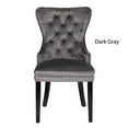 thumbnail image 5 of Erica 2 Piece Wood Legs Dinning Chair Finish with Velvet Fabric in Dark Gray, 5 of 9