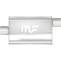 MagnaFlow Performance Exhaust Muffler 11365: 2.25"/2.25" Inlet/Outlet, 4x9x11" Oval, Stainless Steel, Satin Finish