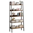 thumbnail image 1 of Bingirl 5 Tier Bookshelf Narrow Home Office Book Shelf Display Rack Rustic Brown Storage Organizer with Open Shelves with Metal Frame for Bedroom Kitchen Living Room, 1 of 7