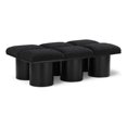 thumbnail image 1 of Meridian Furniture Pavilion Black Boucle Fabric Bench, 1 of 13