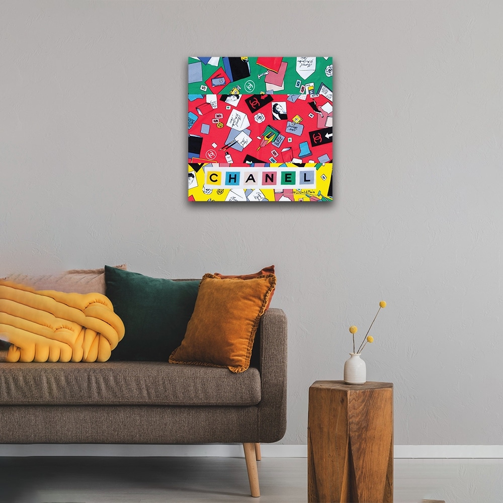 PLAYFUL COLORFUL FASHION DESIGN - 14"x14" Canvas Artwork 16 x 20