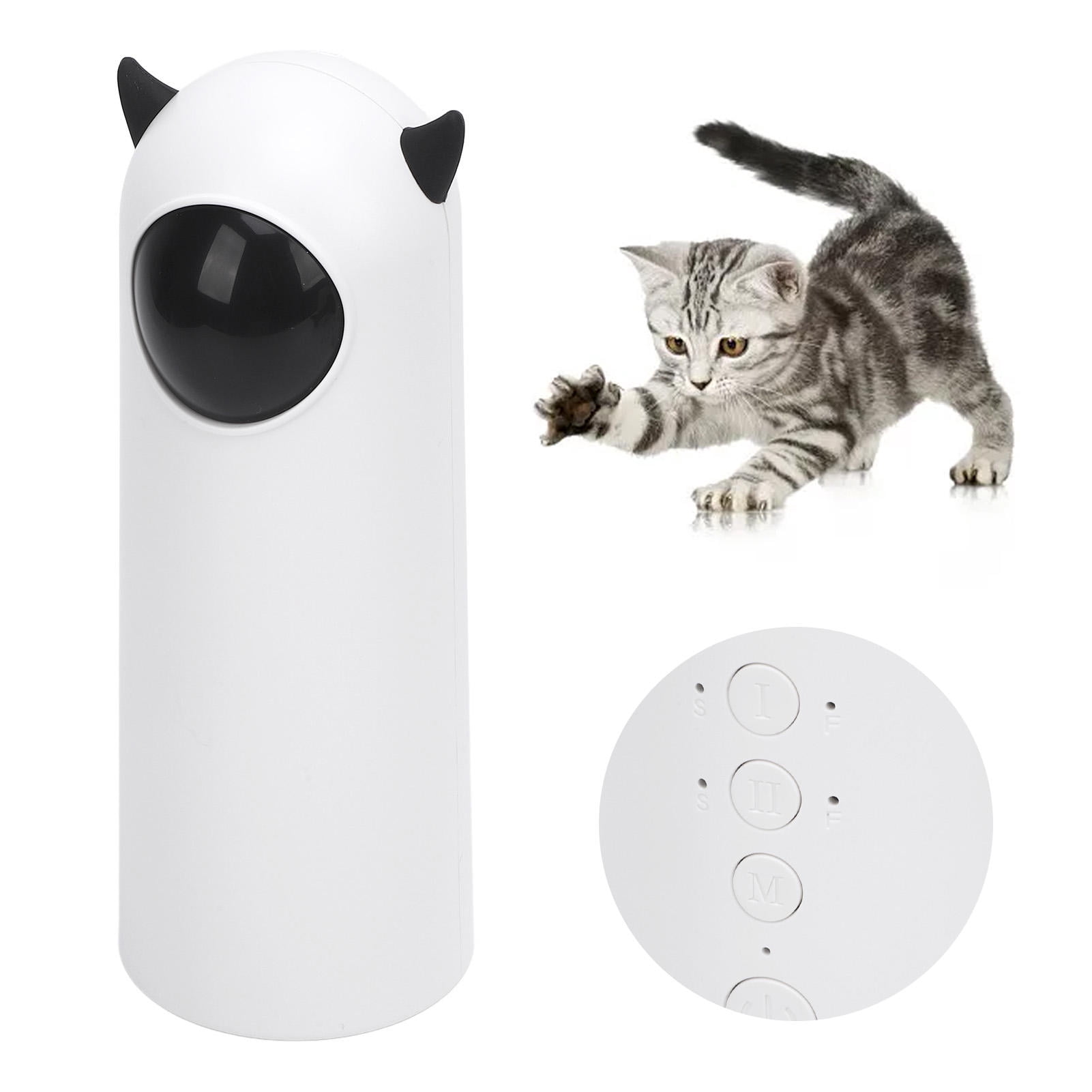 YAHHU Motion‑Activated Cat Pointer Toy – 3 Speed Modes, Timer, 4‑Angle Adjustable, Dual Power (Battery & USB) – Indoor Interactive Play