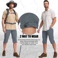 thumbnail image 4 of liyiyiyia Hiking Pants for Men Cargo Capris Lightweight Quick Dry Outdoor Shorts with 5 Pockets, 4 of 10