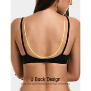 Wingslove Womens Sexy 1/2 Cup Lace Bra Balconette Mesh Underwired Demi Shelf Bra Unlined See Through Bralette,Black 32B