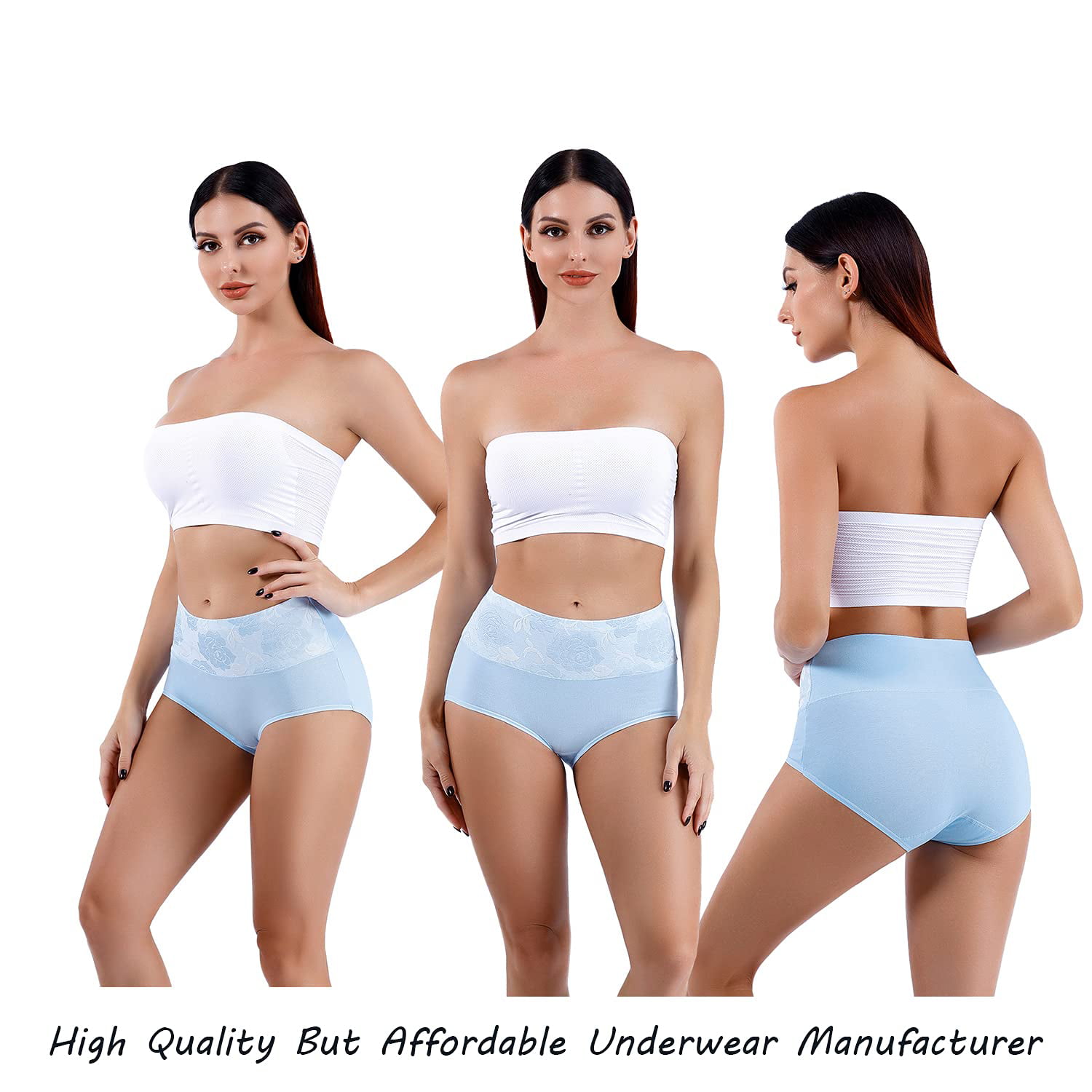 Honzadar Womens High Waist Underwear,Tummy control briefs,Postpartum Panties,Full  coverage(Regular Plus Size)