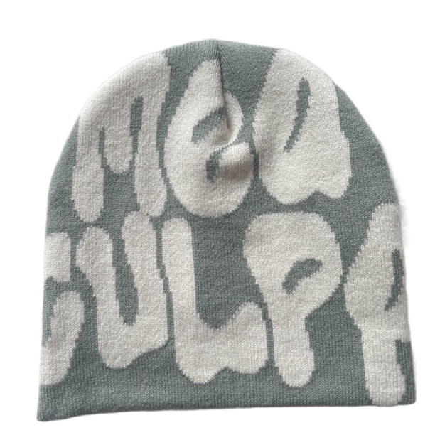Gorro de invierno de lana bordado con gorro de punto Anime