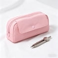 thumbnail image 7 of Solivara Kapibala Style Canvas Pencil Case Large Capacity Brown For Office And Home (D,8.66 × 4.72 × 3.54in), 7 of 7