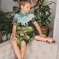 thumbnail image 4 of Balery Prairie Pasture Cow Conjunto de Pijama Infantil de Manga Corta con Estampado – Ropa de Dormir de Algodón Suave-X-Large, 4 of 6