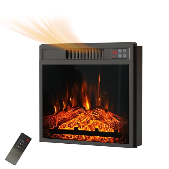 Inserto de chimenea eléctrica Vabches de 23" con calefactor empotrable 120 V