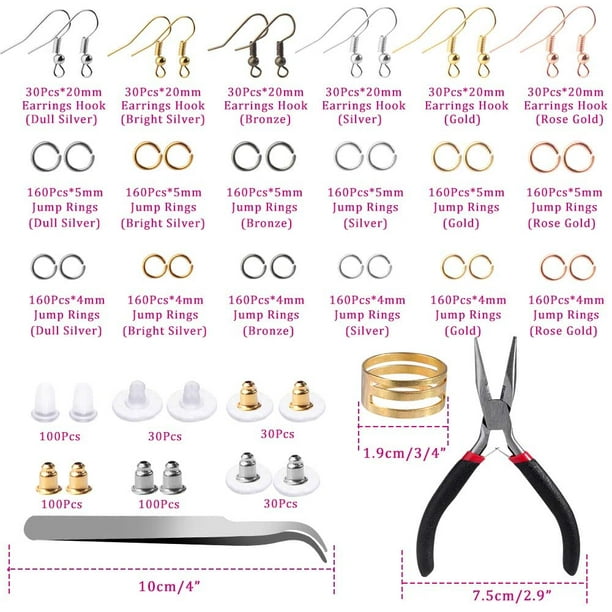 ALEXCRAFT 60 Piezas Ganchos Pendientes Plata De Ley 925 Enganches