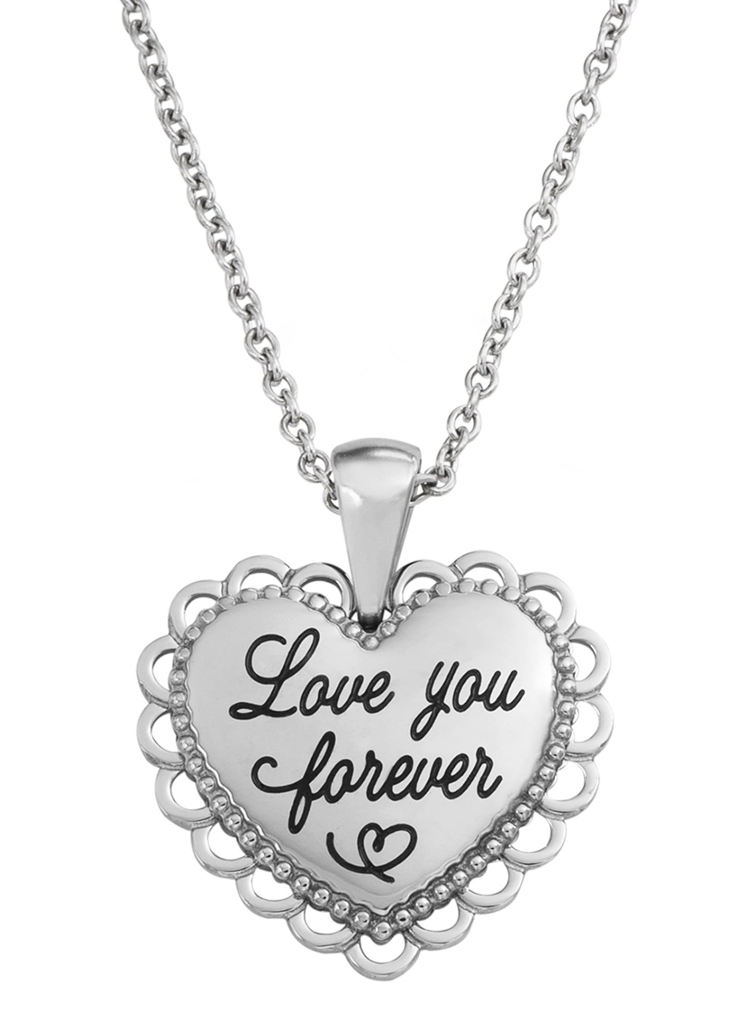 Connections from Hallmark Stainless Steel "I Love You Forever" Heart