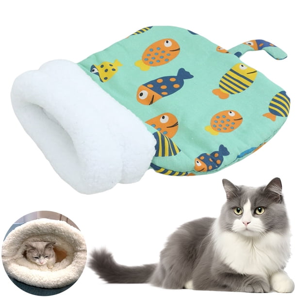 Cama Gato Saco Gracioso Túnel Nido Bactillo Dormir Lindo Dibujos Animados Suaves para Cachorros Y Gatito en Interiores