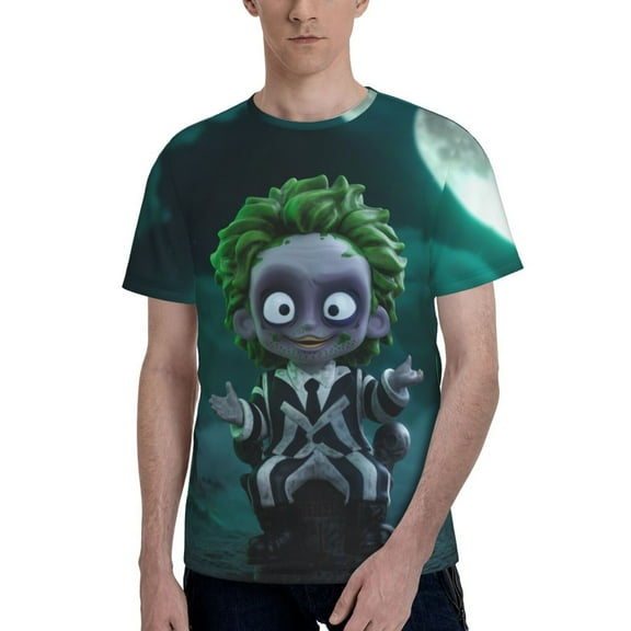 Beetlejuice Men's T Shirts Cartoon Graphic Short Sleeve Tees Novelty Casual Unisex Adults Tee Shirt Tops